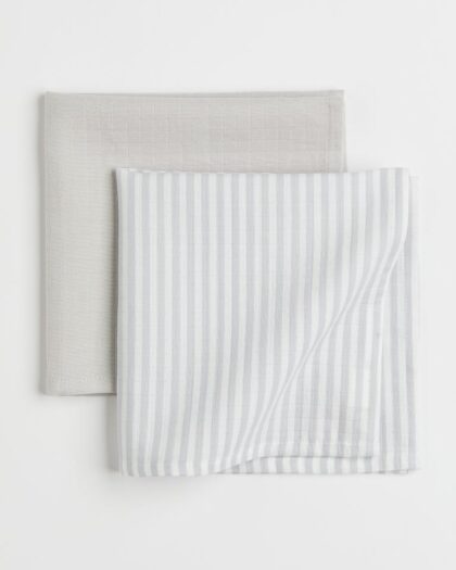 Baby blankets, muslin, 2 pcs.